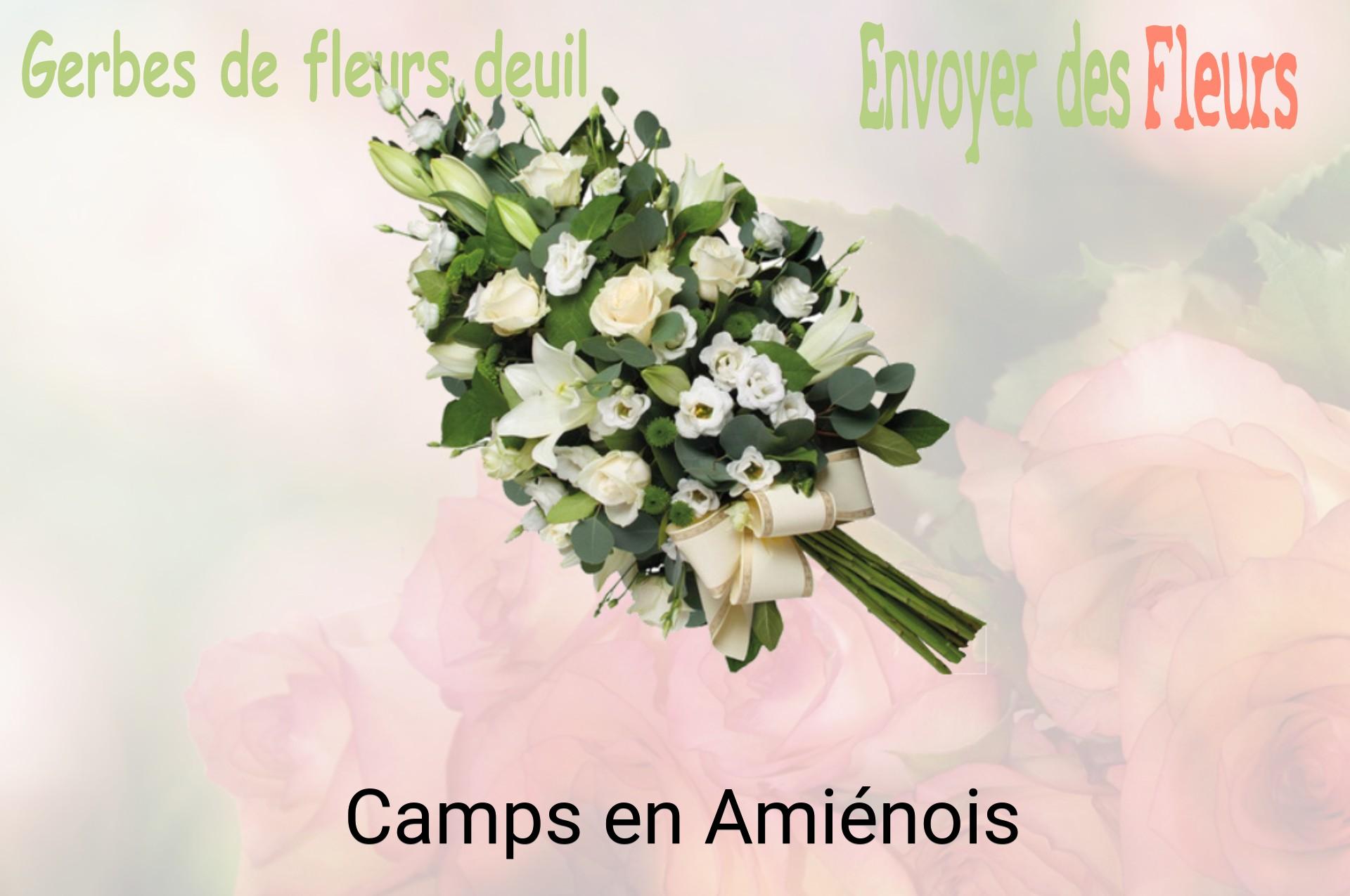 Gerbe de fleurs de deuil livrée à Camps-en-Amiénois